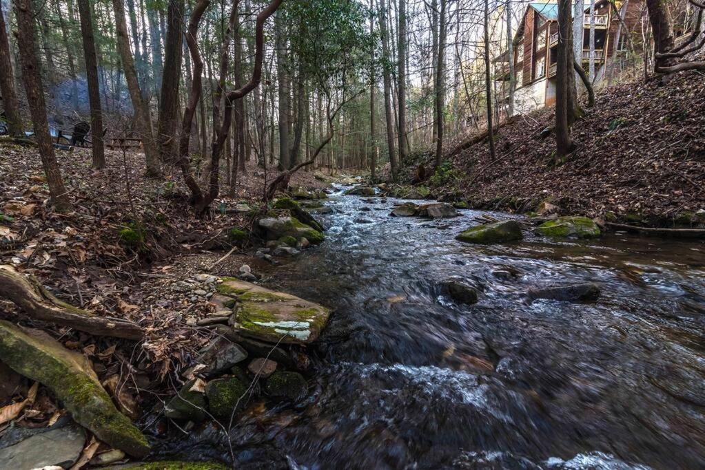 Private Creekside Cabin+Hot Tub,Pool Table, & Pets Ellijay Dış mekan fotoğraf