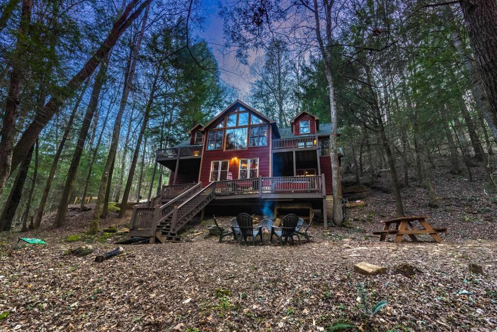 Private Creekside Cabin+Hot Tub,Pool Table, & Pets Ellijay Dış mekan fotoğraf