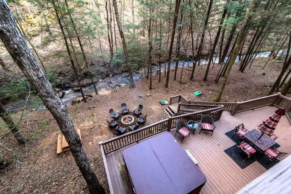 Private Creekside Cabin+Hot Tub,Pool Table, & Pets Ellijay Dış mekan fotoğraf